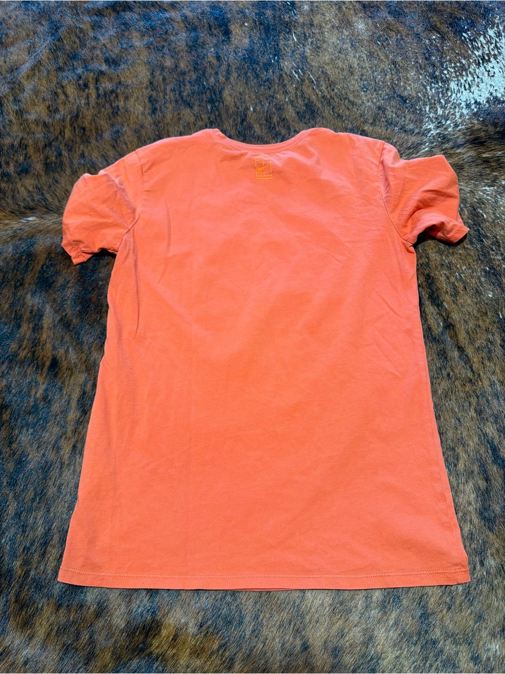 Nike NikeCourt Men's Tennis T-Shirt Size Small Orange Dri-fit - Picture 2 of 6